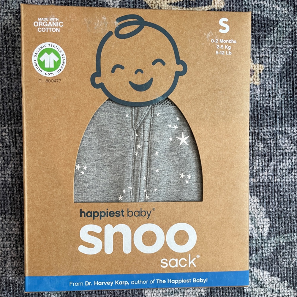 Snoo Sack, Happiest Baby, Size Small, Graphite Stars